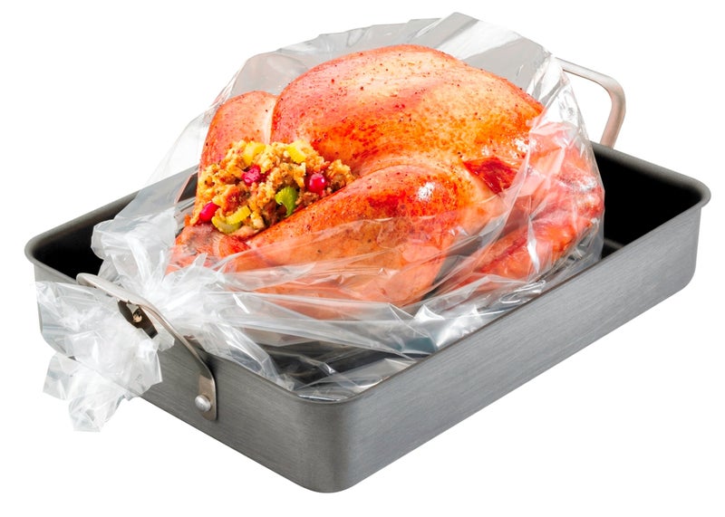 PanSaver Roasting Bag - Cooking Bags for Oven - Turkey Cooking Bag with Ties - Helps Keep Food Moist - Durable Nylon Bag - Easy Cleanup - 19 x 23.5 Inches  2 Count - Image 1